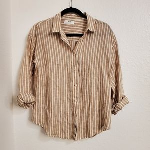 Striped Linen Button Down